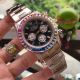 Perfect Replica Rolex Daytona Rainbow Diamond Bezel Rose Gold Band 43mm Watch (4)_th.jpg